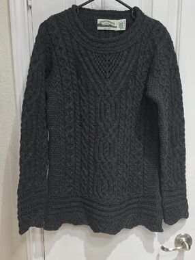 Aran Crafts Ireland 100% Marino Wool Sweater Size L